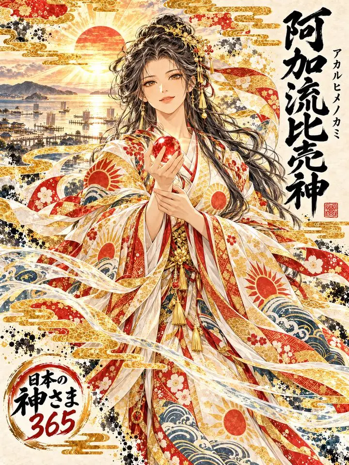 阿加流比売神の絵