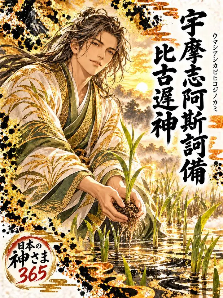 宇摩志阿斯訶備比古遅神の絵