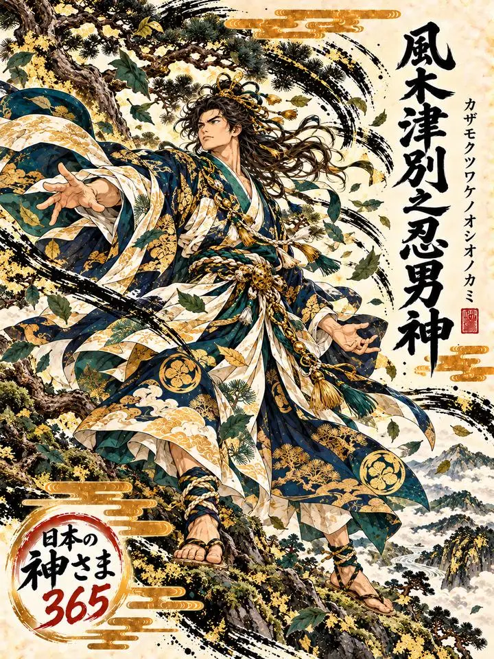 風木津別之忍男神の絵