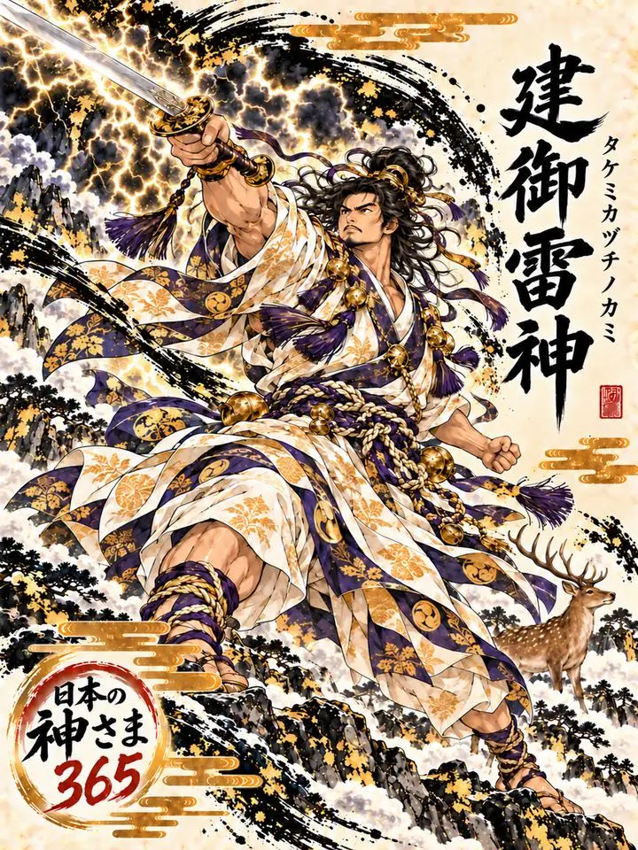 建御雷之男神の絵