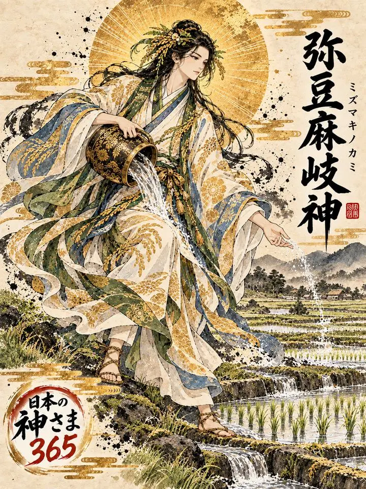 弥豆麻岐神の絵