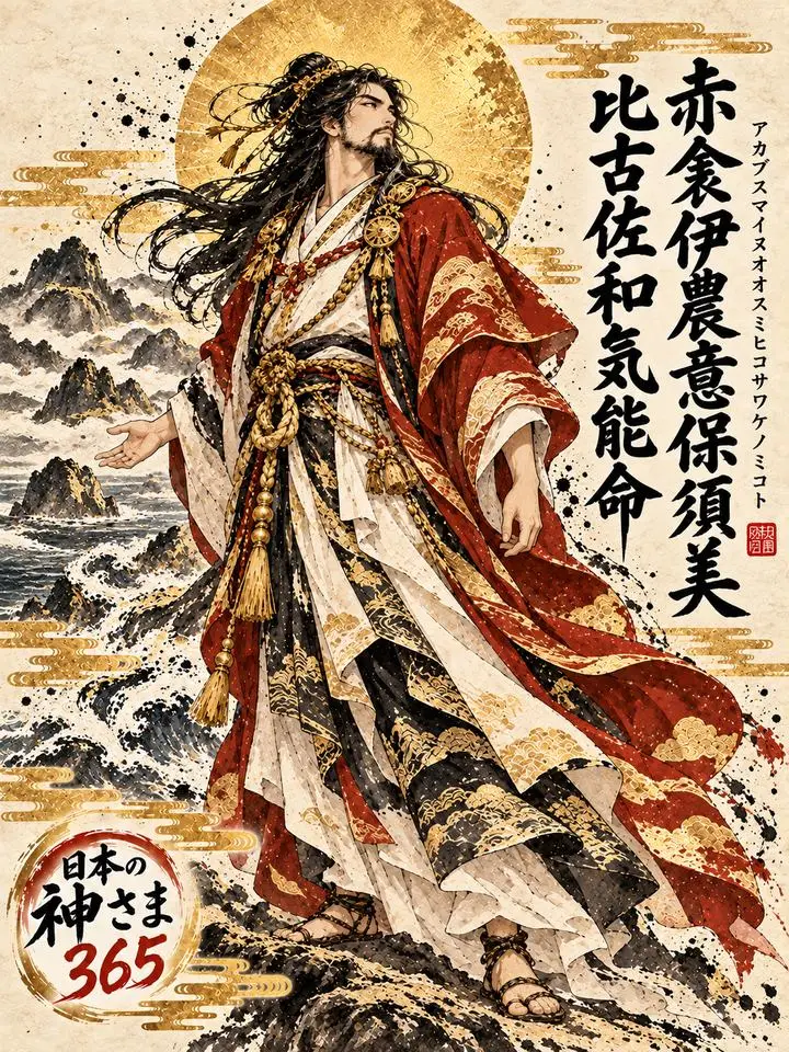 赤衾伊農意保須美比古佐和気能命の絵